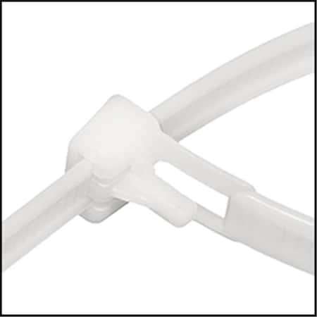 Evermark Cable Tie, 8 in L, Natural, 50 lb Strength EM-08-50-RL-9-C